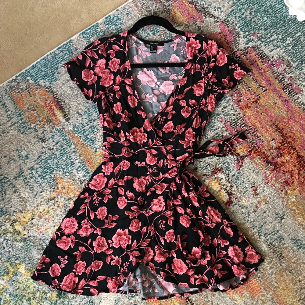 Floral wrap dress